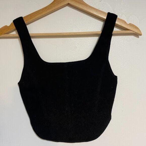 Babaton Bustier Knit Black Women's Tank Top XS - Picture 2 of 7